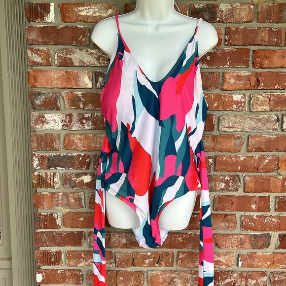 SHEIN Colorful Abstract Print One piece Swimsuit  size 1 XL - Picture 2 of 8